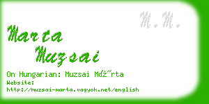 marta muzsai business card